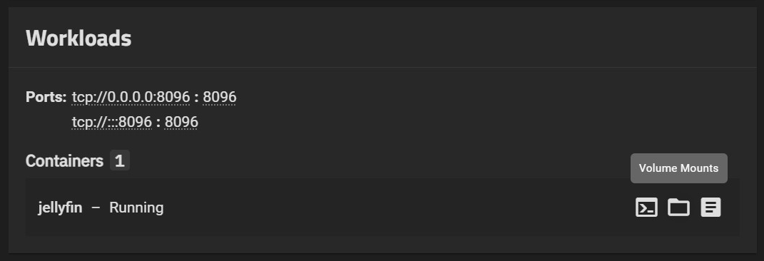 Ubicación de la información de montajes de volumen