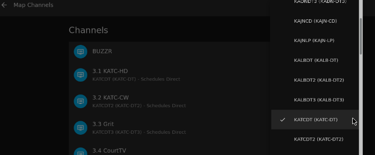 Paso 2 de la asignación de canales