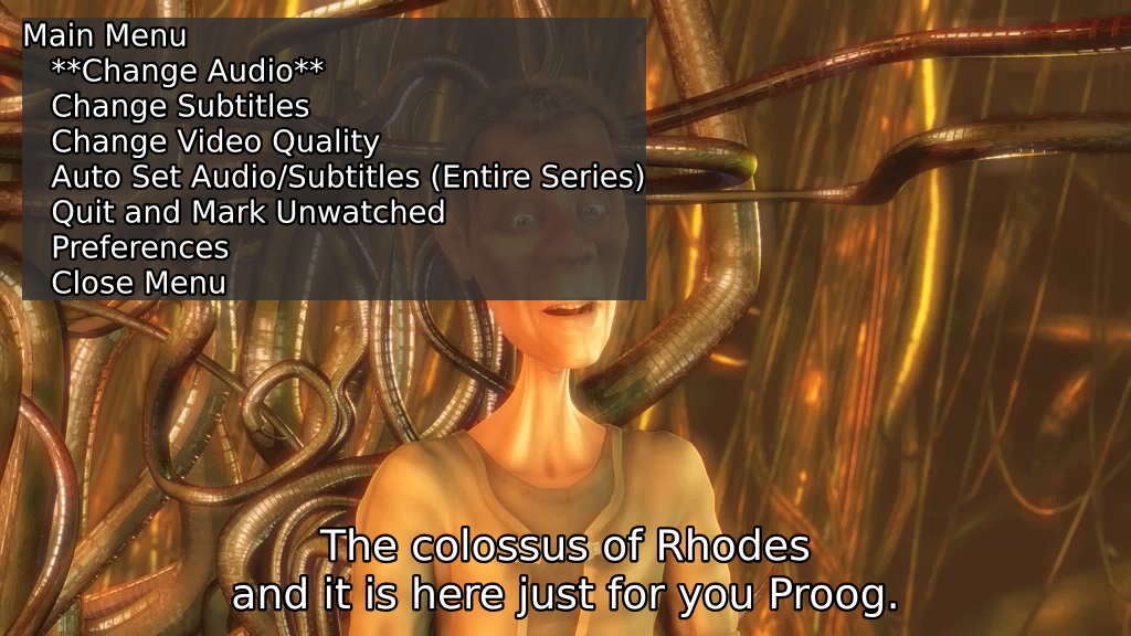 Menú de configuración