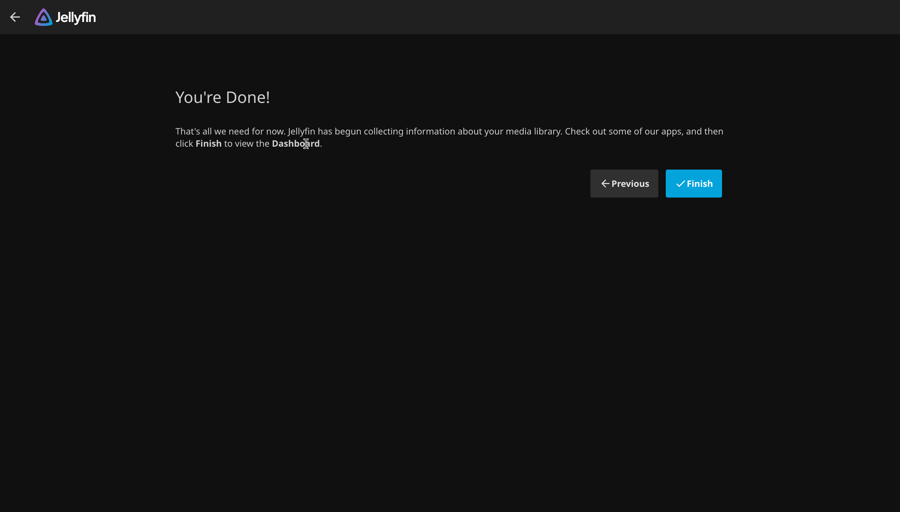 Voltooiingspagina Setup-assistent