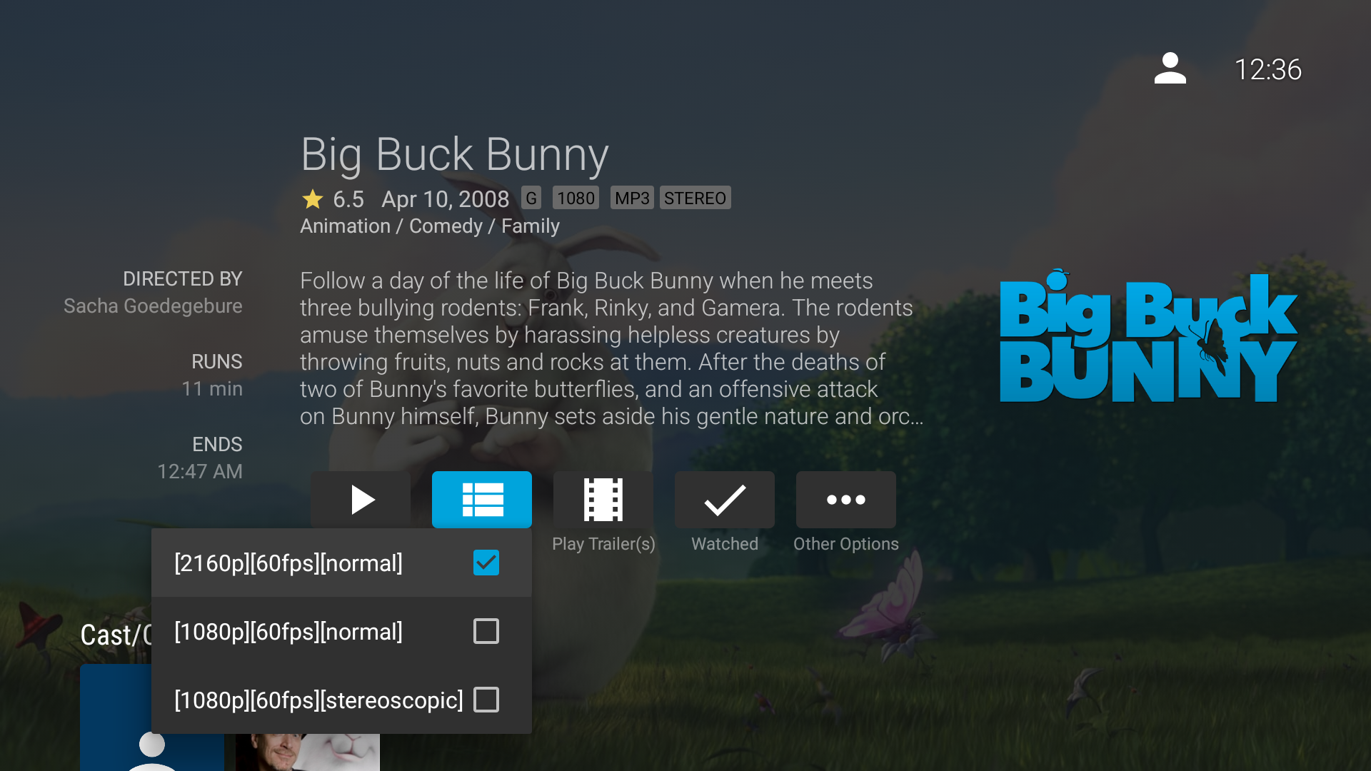 Schermafbeelding van de nieuwe versiekeuze