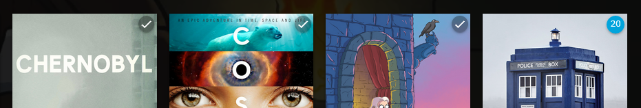 应用自定义半透明颜色的已观看指示器截图