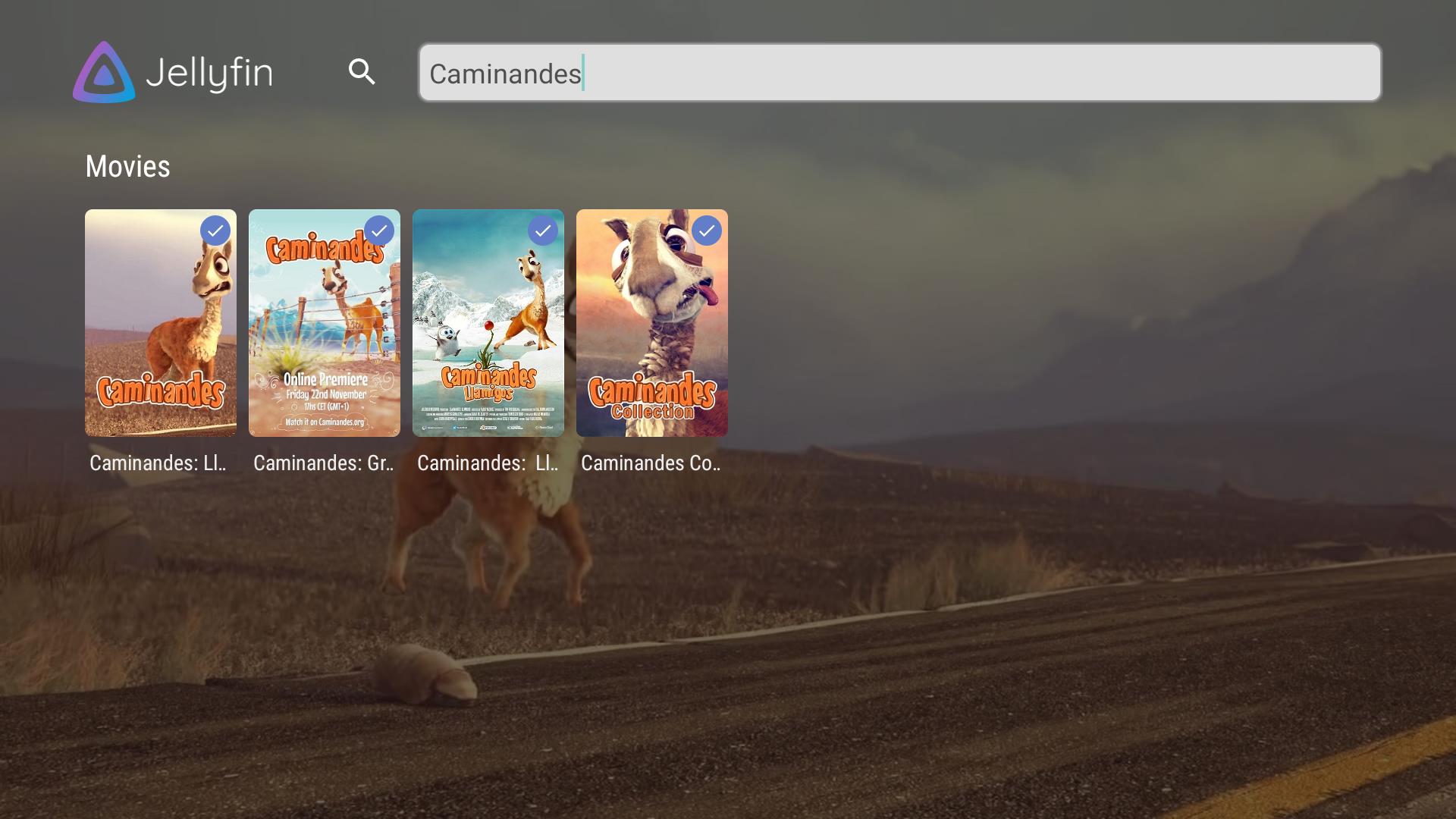 Android TV 应用中的搜索视图截图
